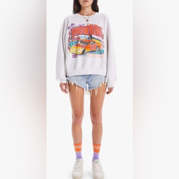 Mother Denim The Drop Square Sweatshirt - Snowbird - Picture 2 of 12